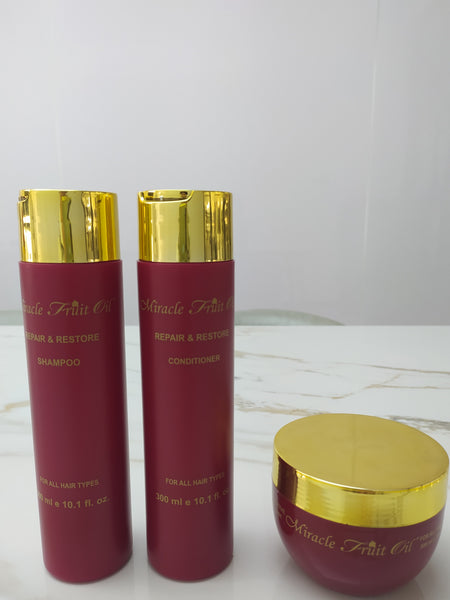 New Products Miracle Fruit Oil Shampoo and Conditioner and Hair Mask