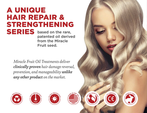 Miracle Fruit Seed Oil®: clinically proven breakage control for professionals sold at Suplery